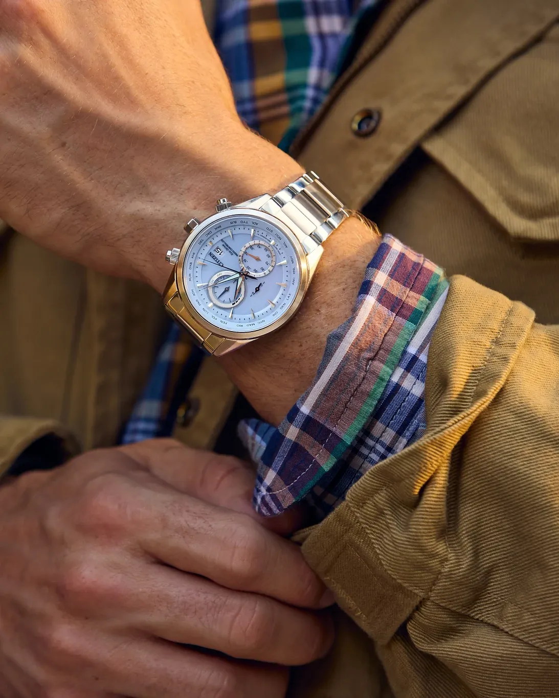 Sport Luxury Light Blue Dial Stainless Steel Bracelet AT8260-51M